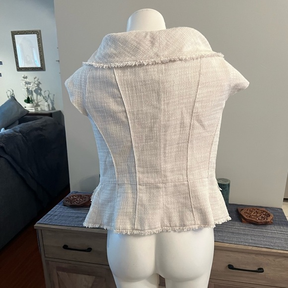 White House Black Market Cream Blazer Vest - Picture 5 of 5